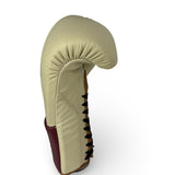 No Boxing No Life Training Gloves - Cream/ Burgundy/ Peanut Brown