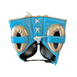 Bayoneta Professional Headgear with Cheeks - Sky Blue/ Rose Gold