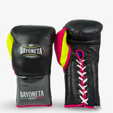 Bayoneta Premium PuLat Horse Hair Gloves - Black/ Neon Pink/ Neon Yellow