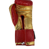 Bayoneta Premium PuLat Horse Hair Gloves - Red/ Metallic Gold