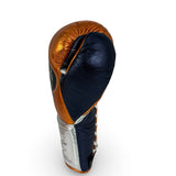 No Boxing No Life Fight Gloves  - Metallic Orange/ Metallic Silver/ Black
