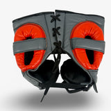 Bayoneta Professional Headgear with Cheeks - Exclusive Custom “Savage Tiger” Hand Painted  - Gray/ Orange
