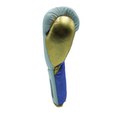 Bayoneta Premium PuLat Horse Hair Gloves - Exclusive Custom "Cartoon Rocky Balboa" Hand Painted - White/ Gold/ Blue
