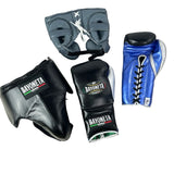 Full Sparring Set - Black/ Metallic Royal Blue/ Silver/ Gray