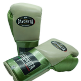 Bayoneta Premium PuLat Horse Hair Gloves - Cream/ Metallic Apple Green