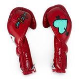 Bayoneta MX Latex Gloves - Exclusive Custom "Traditional Tattoos" Hand Painted - Red