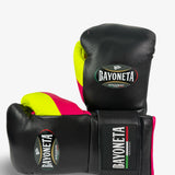 Bayoneta Premium PuLat Horse Hair Gloves - Black/ Neon Pink/ Neon Yellow