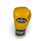 Bayoneta Premium MX - Guantes de Pelea Pelo de Caballo - Blanco/ Verde Salvia Metálico/ Dorado Caramelo