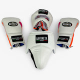 Full Sparring Set - White/ Neon Orange/ Neon Pink