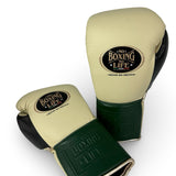 No Boxing No Life Training Gloves - Cream/ Pine Green/ Black/ Metallic Rose Gold