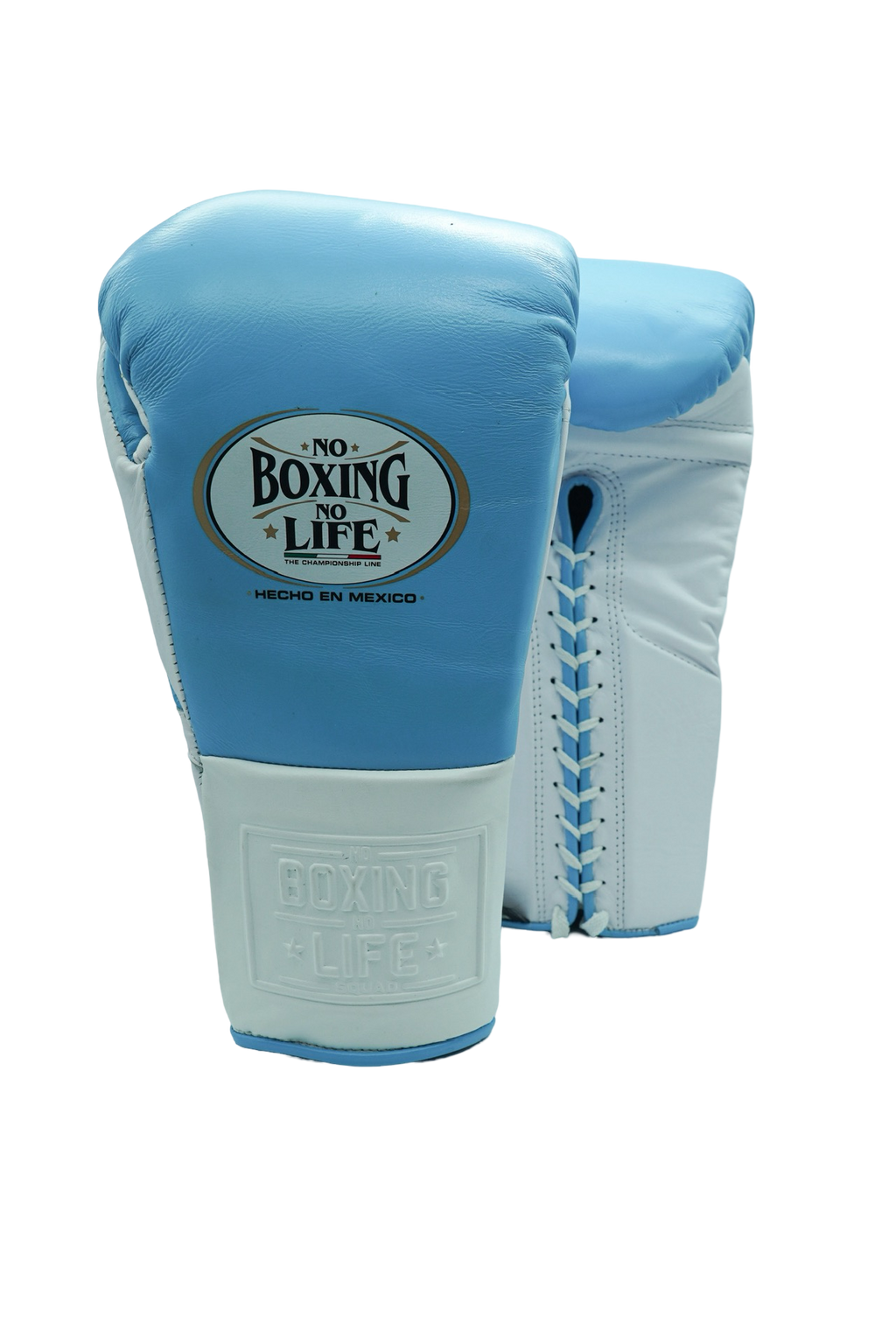 No Boxing No Life Training Gloves - Sky Blue/ White Boxing Gloves