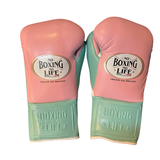 No Boxing No Life Fight Gloves  - Pink/ Tiffany/ White
