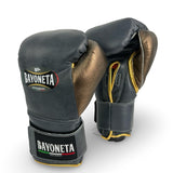 Bayoneta Premium Multilayer Horse Hair Gloves - Space Cadet Blue/ Metallic Cedar Brown/ Metallic Gold