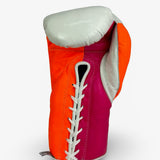 Bayoneta Premium Multilayer Horse Hair Gloves - White/ Neon Orange/ Neon Pink