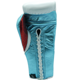 No Boxing No Life Training Gloves - Canelo Edition - White/ Metallic Teal/ Metallic Red