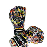 Bayoneta Premium PuLat Horse Hair Gloves - Exclusive Custom Pop Art “Boxing” Hand Painted - White