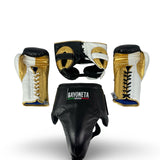 Full sparring set - Negro/ Blanco/ Dorado Metálico