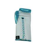 No Boxing No Life Training Gloves - Metallic Teal/ White
