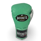 Bayoneta MX Horse Hair Fight Gloves -  Green Mint/ Metallic Silver
