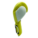 Bayoneta Premium MX - Guantes de Entrenamiento de Látex - Amarillo Neón/ Blanco