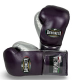 Bayoneta Premium PuLat Horse Hair Gloves - Purple/ Metallic Silver