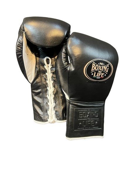 No Boxing No Life Training Gloves - Black/ White Boxing Gloves