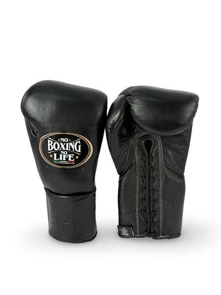 No Boxing No Life Fight Gloves - Full Black Boxing Gloves