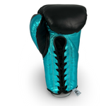 Bayoneta Premium PuLat Horse Hair Gloves - Black/ Metallic Aqua