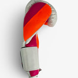 Bayoneta Premium Multilayer Horse Hair Gloves - White/ Neon Orange/ Neon Pink