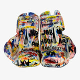 Bayoneta Premium PuLat Horse Hair Gloves - Exclusive Custom Pop Art “Boxing” Hand Painted - White