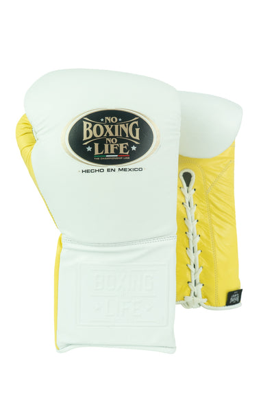 【極美品】NO BOXING NO LIFE ボクシング グローブ10oz 白 No Boxing No Life Training Gloves - White/ Yellow Boxing Gloves
