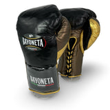 Bayoneta MX Horse Hair Fight Gloves -  Black/ Metallic Gold/ Metallic Cedar Brown