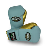 Bayoneta Premium Multilayer Horse Hair Gloves - Icy Blue/ Metallic Gold