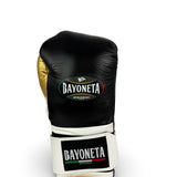 Bayoneta Premium PuLat Horse Hair Gloves - Black/ White/ Metallic Gold