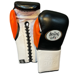 No Boxing No Life Training Gloves - Black/ White/ Orange