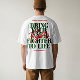 White Oversize T-shirt - Fighter