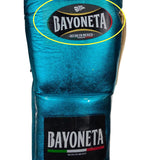 Bayoneta Premium MX - Guantes de Pelo de Caballo - Verde Azul Metálico/ Dorado Metálico