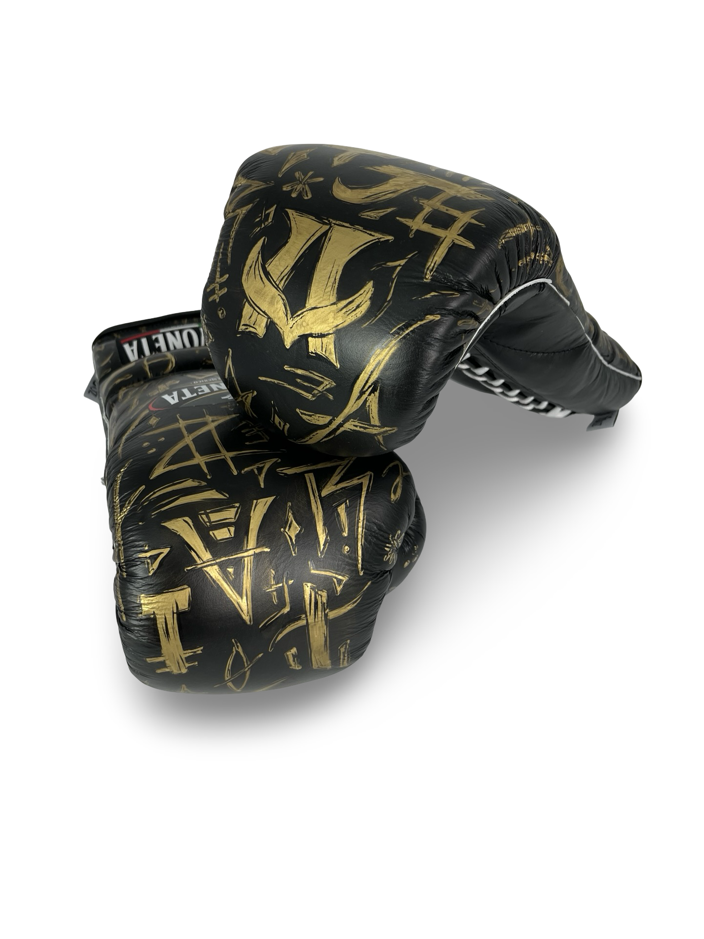 Bayoneta Premium Multilayer Horse Hair Gloves - Exclusive Custom "Black Sovereign" Hand Painted