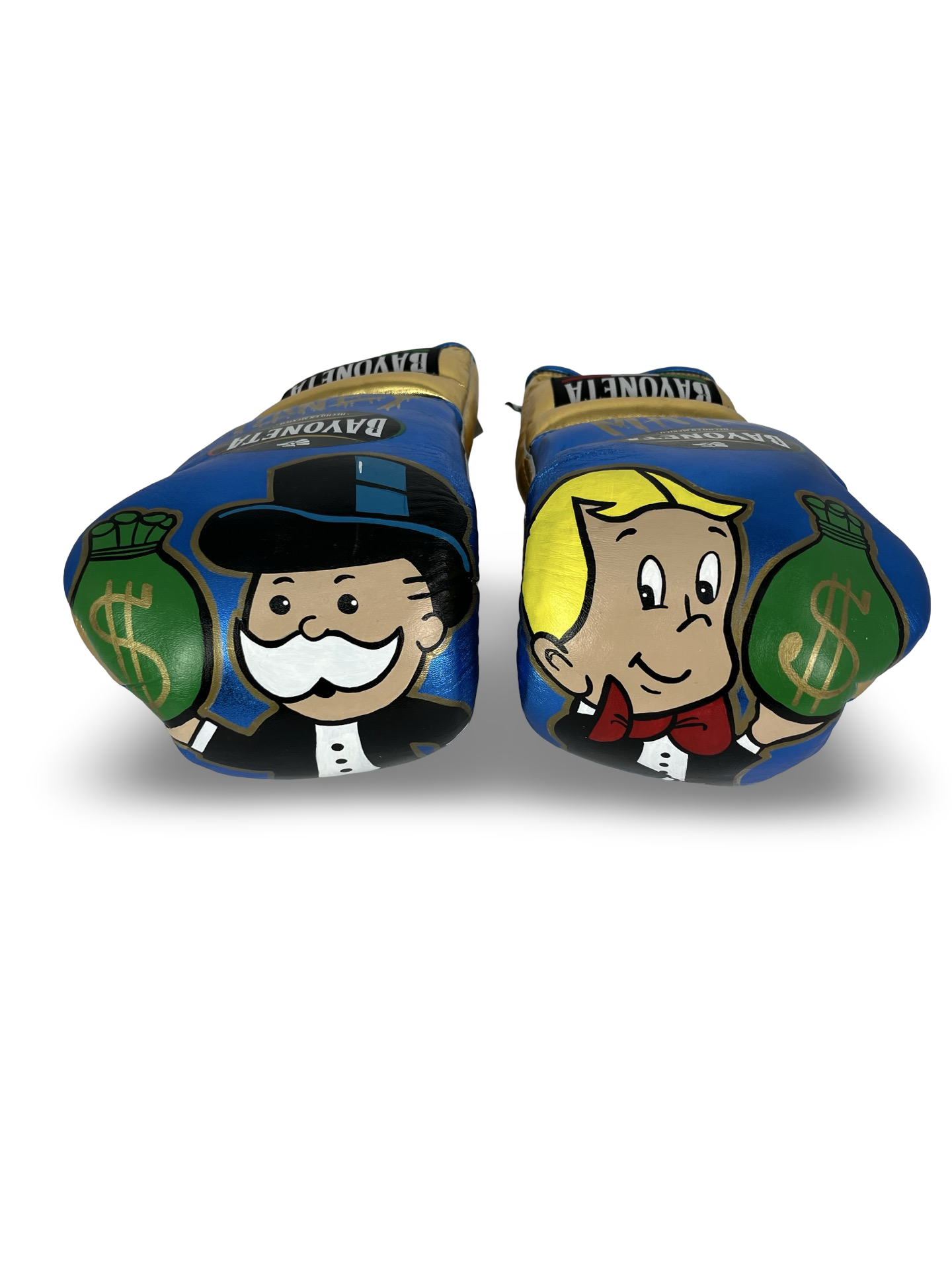 Bayoneta Premium Multilayer Horse Hair Gloves - Exclusive Custom "Millionaire's Fist" Hand Painted
