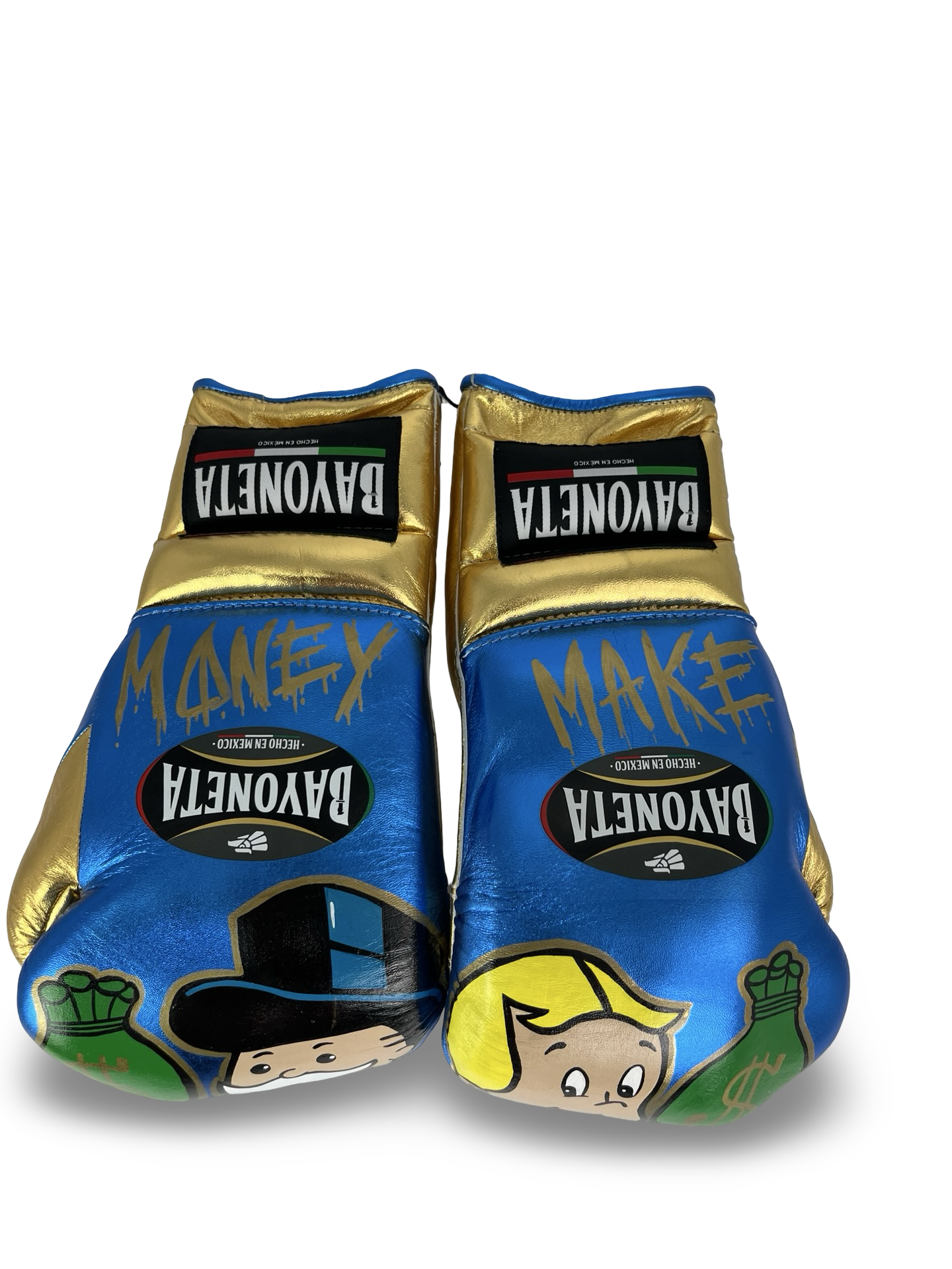 Bayoneta Premium Multilayer Horse Hair Gloves - Exclusive Custom "Millionaire's Fist" Hand Painted