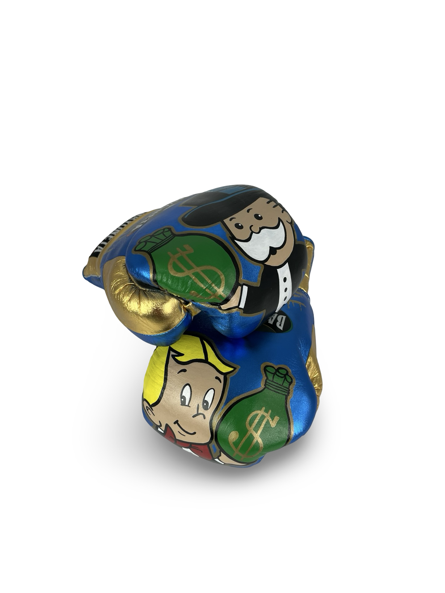 Bayoneta Premium Multilayer Horse Hair Gloves - Exclusive Custom "Millionaire's Fist" Hand Painted