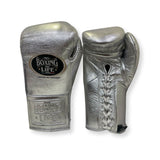 No Boxing No Life Training Gloves - Metallic Silver