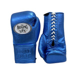 No Boxing No Life Fight Gloves - Metallic Blue