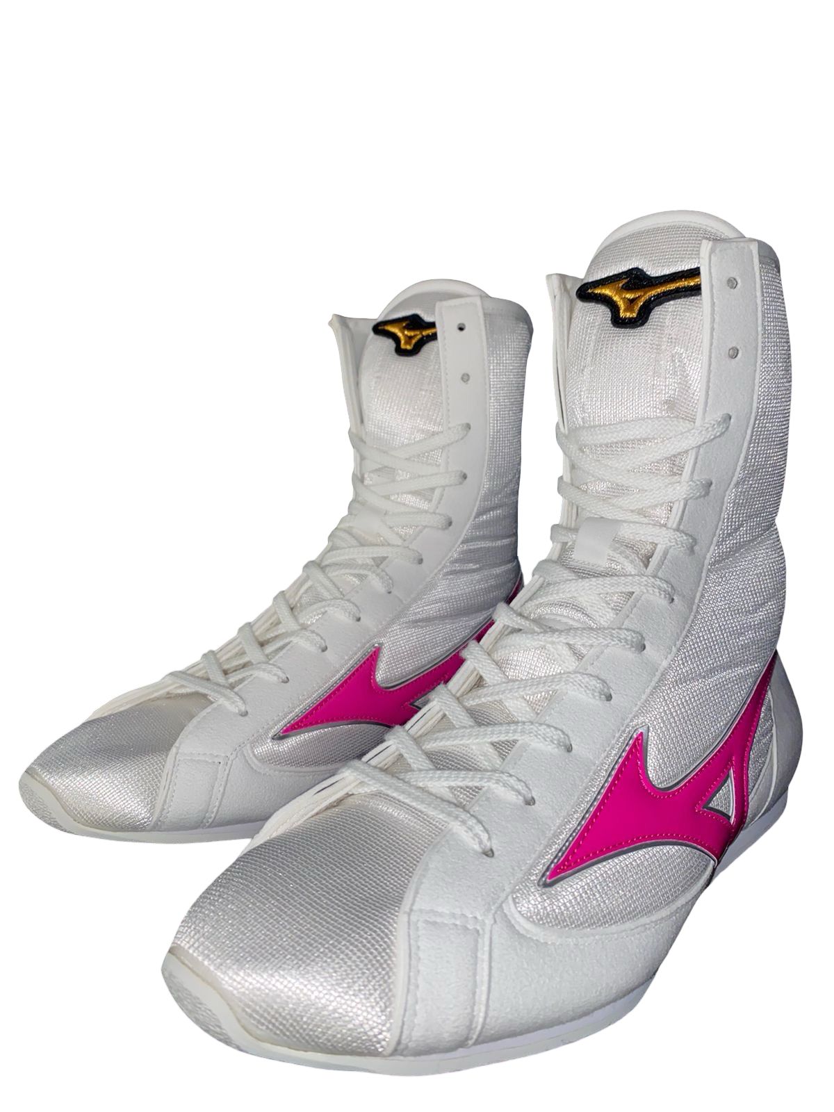 boxerjuntaro boxer juntaro supreme カーミット Mizuno EZ Spectra Mid Cut - Boxing Boots - White/ Neon Pink