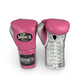 Bayoneta Premium PuLat Horse Hair Gloves - Pink/ Silver/ White