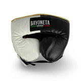 Bayoneta Professional Headgear with Cheeks - White/ Black/ Metallic Gold