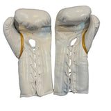 Bayoneta MX Horse Hair Gloves - White/ Caramel Gold