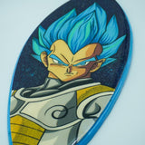 Vegeta Super Saiyan Blue - Wooden Hand Painted Surfboard Replica