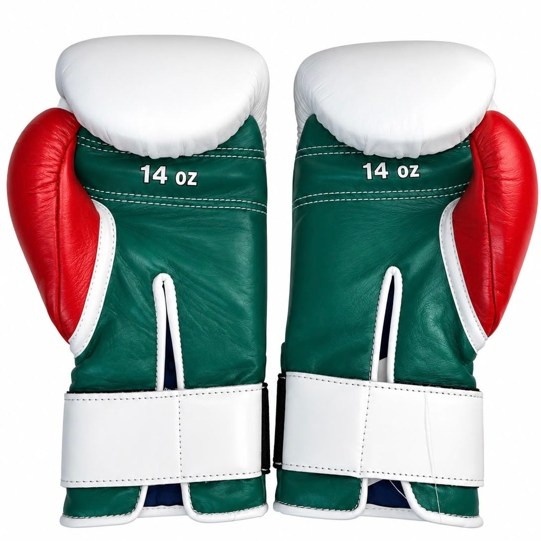 Winning Boxing Gloves - White/ Green/ Red - CO-MS-500B