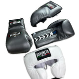 Full Sparring Set - Gray Oxford/ Black/ White/ Silver